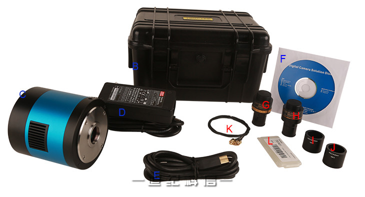 MTR3CCD系列TE制冷USB3.0 CCD相机包装清单