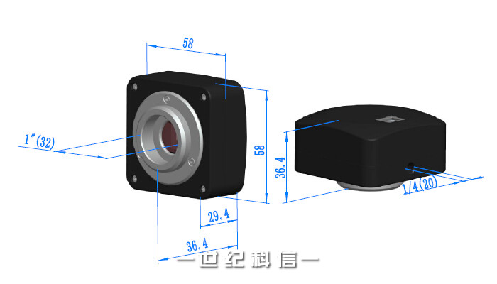 UCMOS相机尺寸示意图