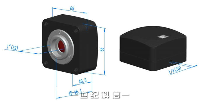 EXCCD相机尺寸示意图