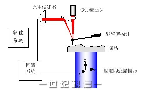 原子力显微镜的示意图